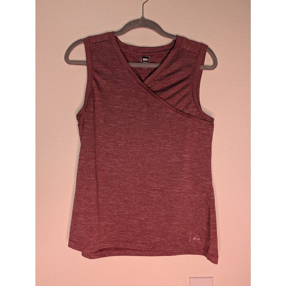 REI Co-Op Women's Pink Heathered Workout Tank M Front Cross Athletic Gorpcore